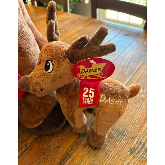 Pair of Dan Dee Reindeer Rudolph the Red-Nosed Large 24" and 9.5” Dasher - Picture 3 of 11